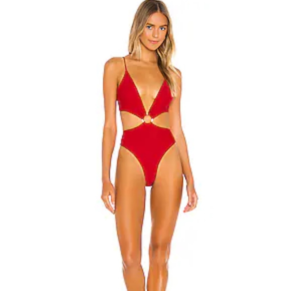Michael Costello x REVOLVE Tobin One Piece in color Flame